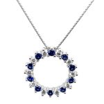 Sapphirediamondpendant