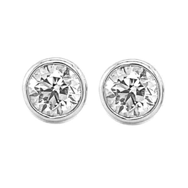 diamond bezel studs